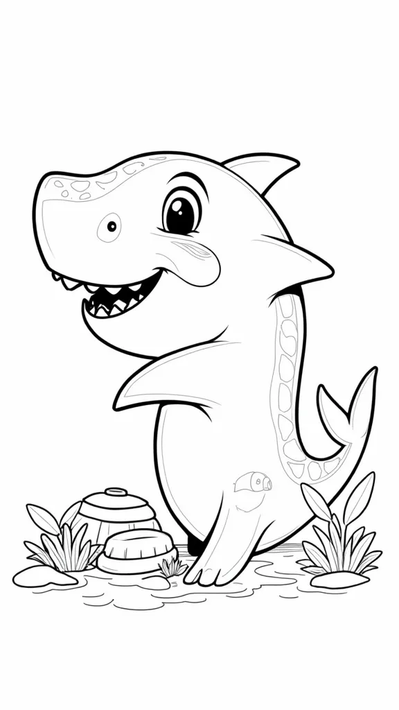 sharkdog coloring pages